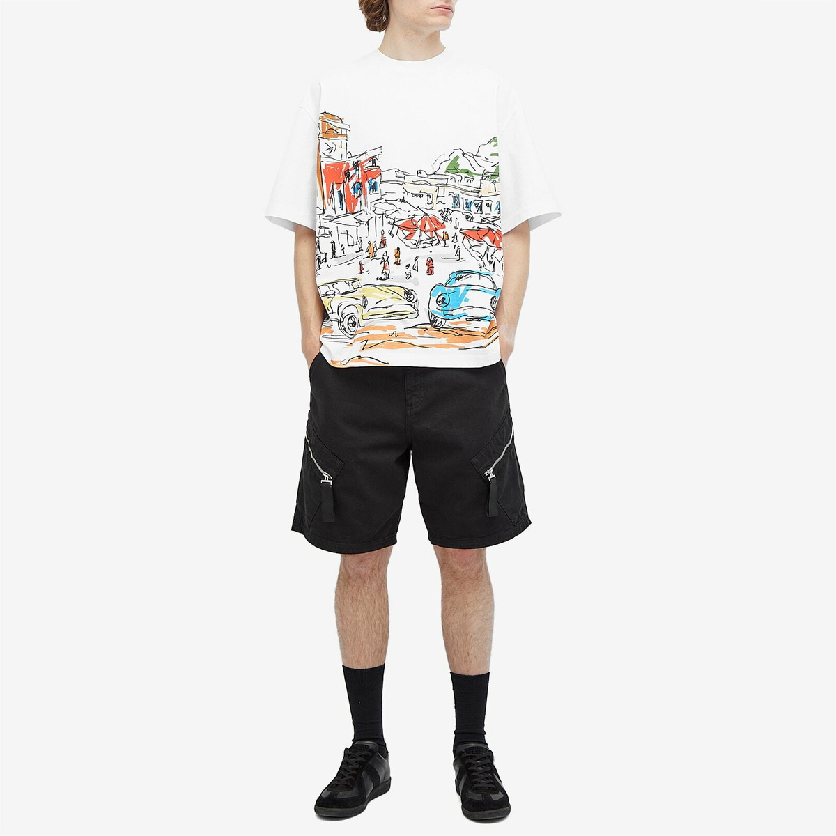 Jacquemus Men's Largo Printed T-Shirt in White Jacquemus