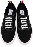 Thom Browne Black Canvas Heritage Sneakers