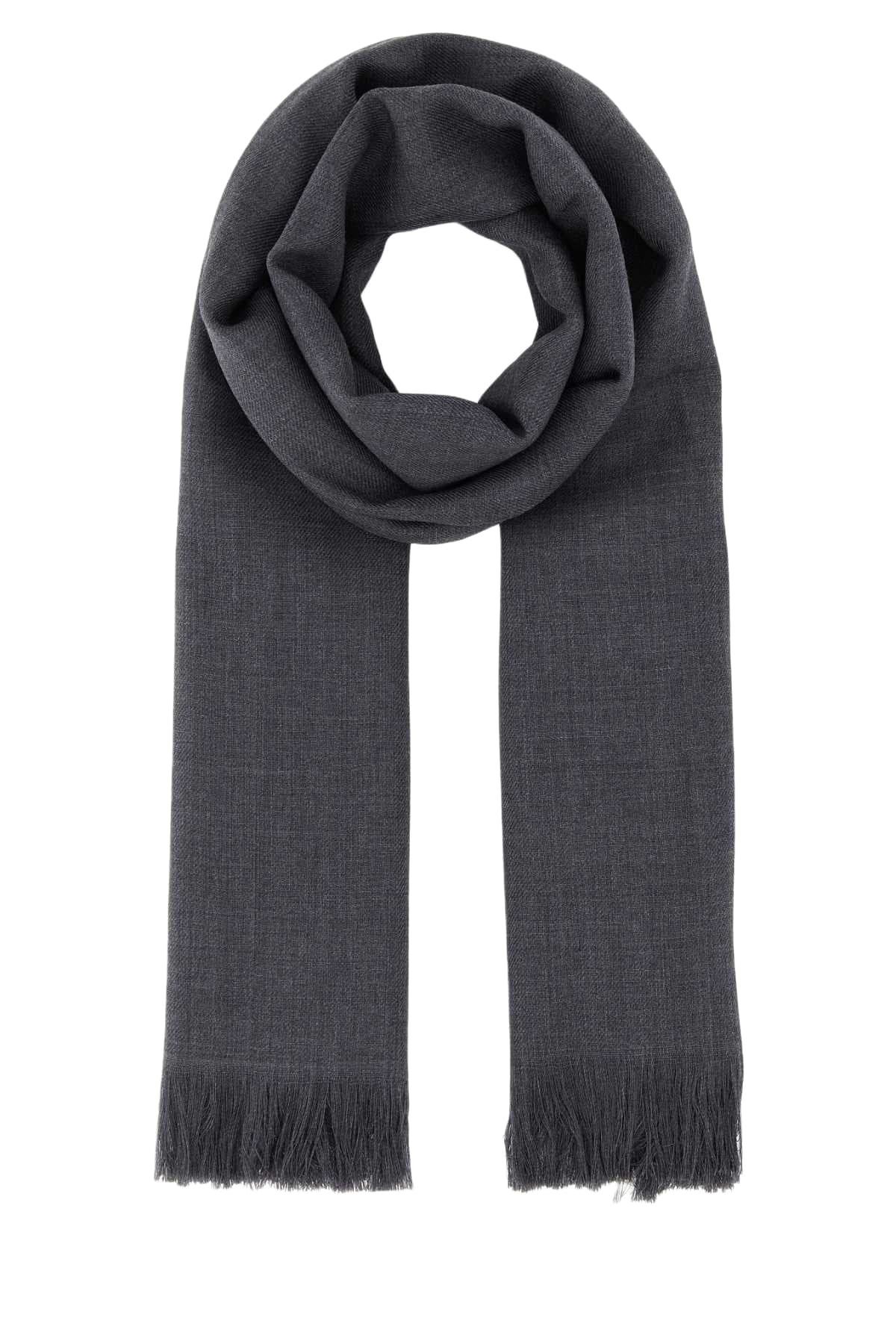 スカーフ Weekend Navy Blue Cashmere Blend Rauche Foulard Weekend Max Mara Navy Blue Cashmere Blend Rauche Foulard