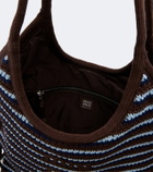 Miu Miu Ivy crochet striped tote bag