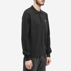 Fred Perry Men's Long Sleeve Knit Polo Shirt in Black