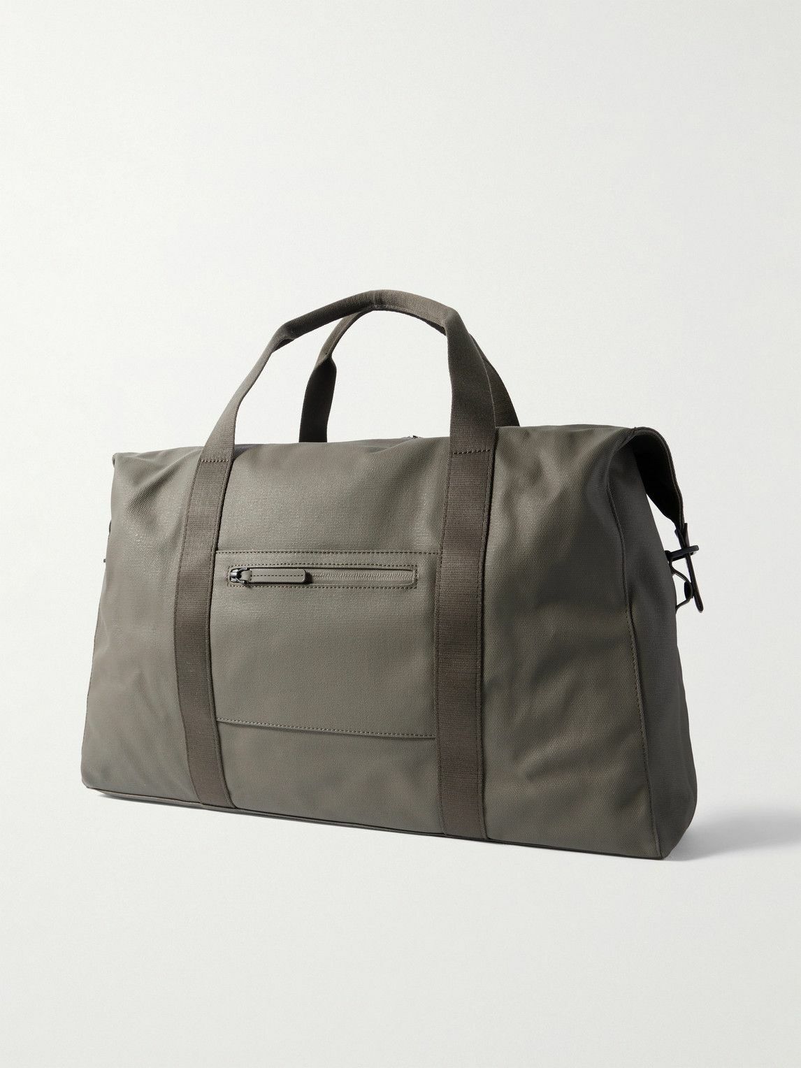 HORIZN STUDIOS - SoFo L Leather and Grosgrain-Trimmed Canvas Weekend Bag