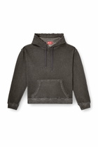 Diesel Hoodie with print and studs - Sweaters Mens in Grey