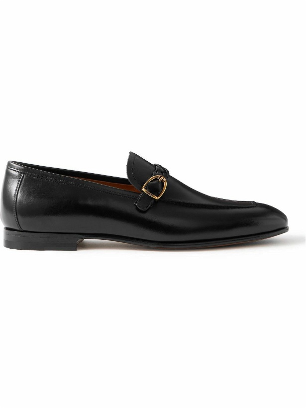 Photo: TOM FORD - Martin Burnished-Leather Loafers - Black