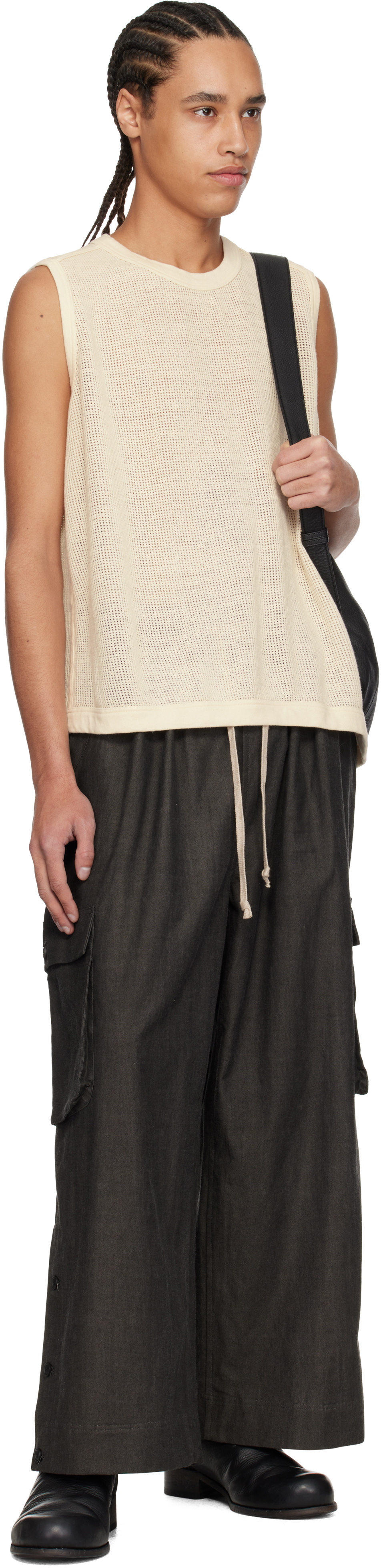 Jan-Jan Van Essche Off-White O-Project Mesh Jersey Tank Top