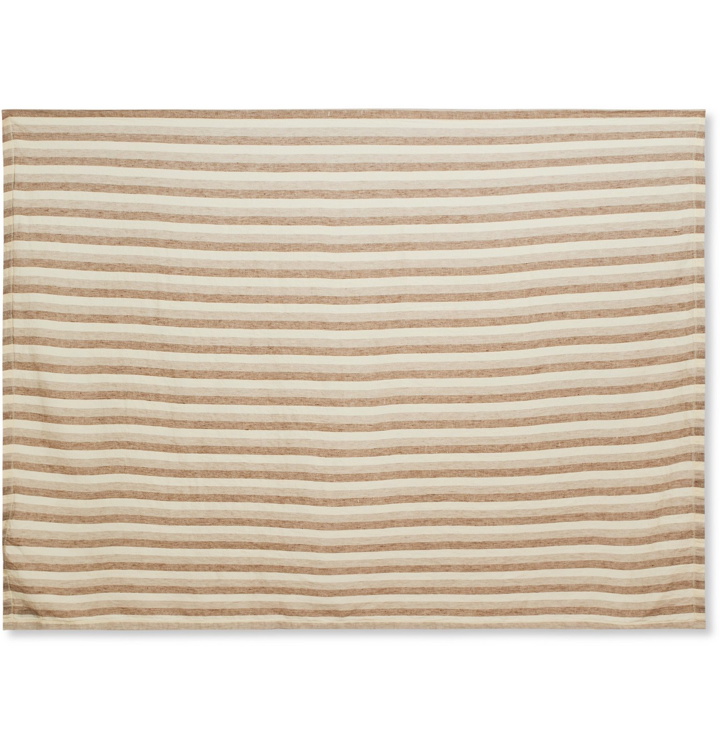 Photo: Frescobol Carioca - Striped Linen Towel - Neutrals