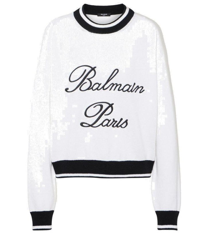 Photo: Balmain Balmain Signature embroidered sweater
