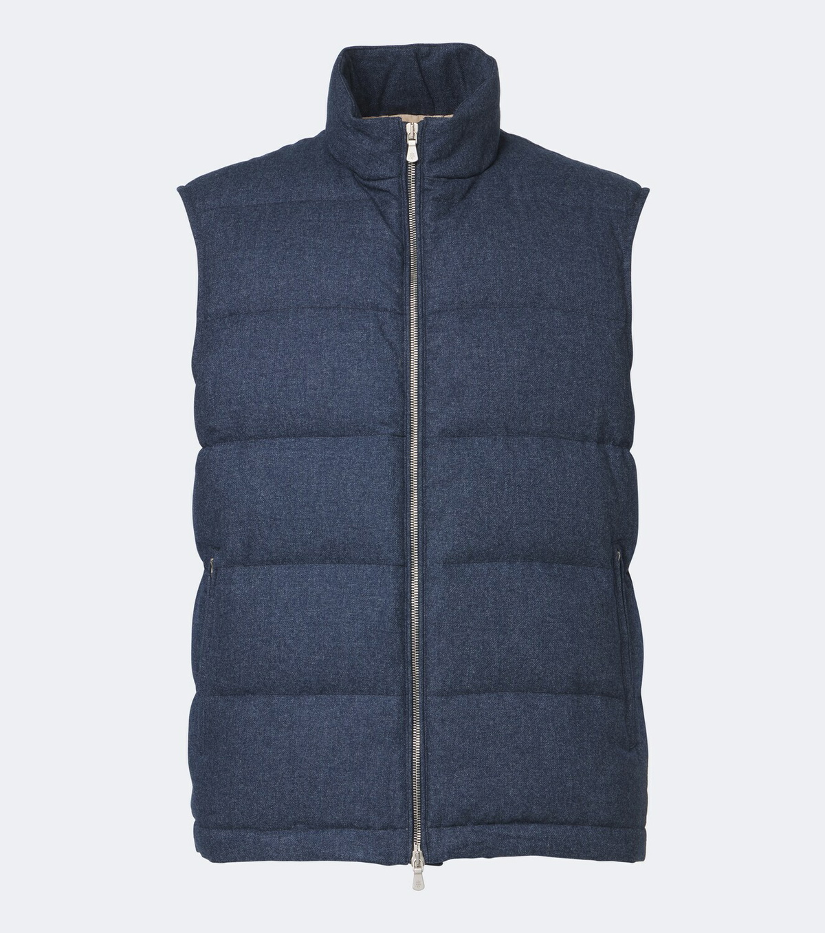 Eleventy Wool, cotton, and cashmere puffer vest