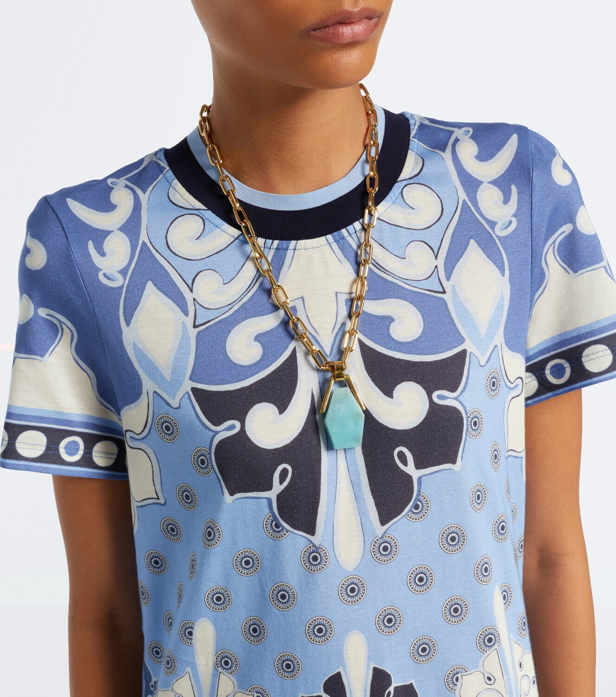 La DoubleJ Sporty Swing printed cotton jersey midi dress