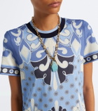 La DoubleJ Sporty Swing printed cotton jersey midi dress
