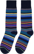 Paul Smith Three-Pack Navy Seasonal Socks
