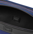 Dolce & Gabbana - Logo-Appliquéd Leather-Trimmed Shell Belt Bag - Navy
