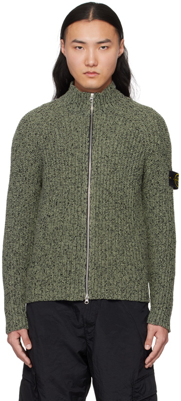 Photo: Stone Island Green Zip Sweater