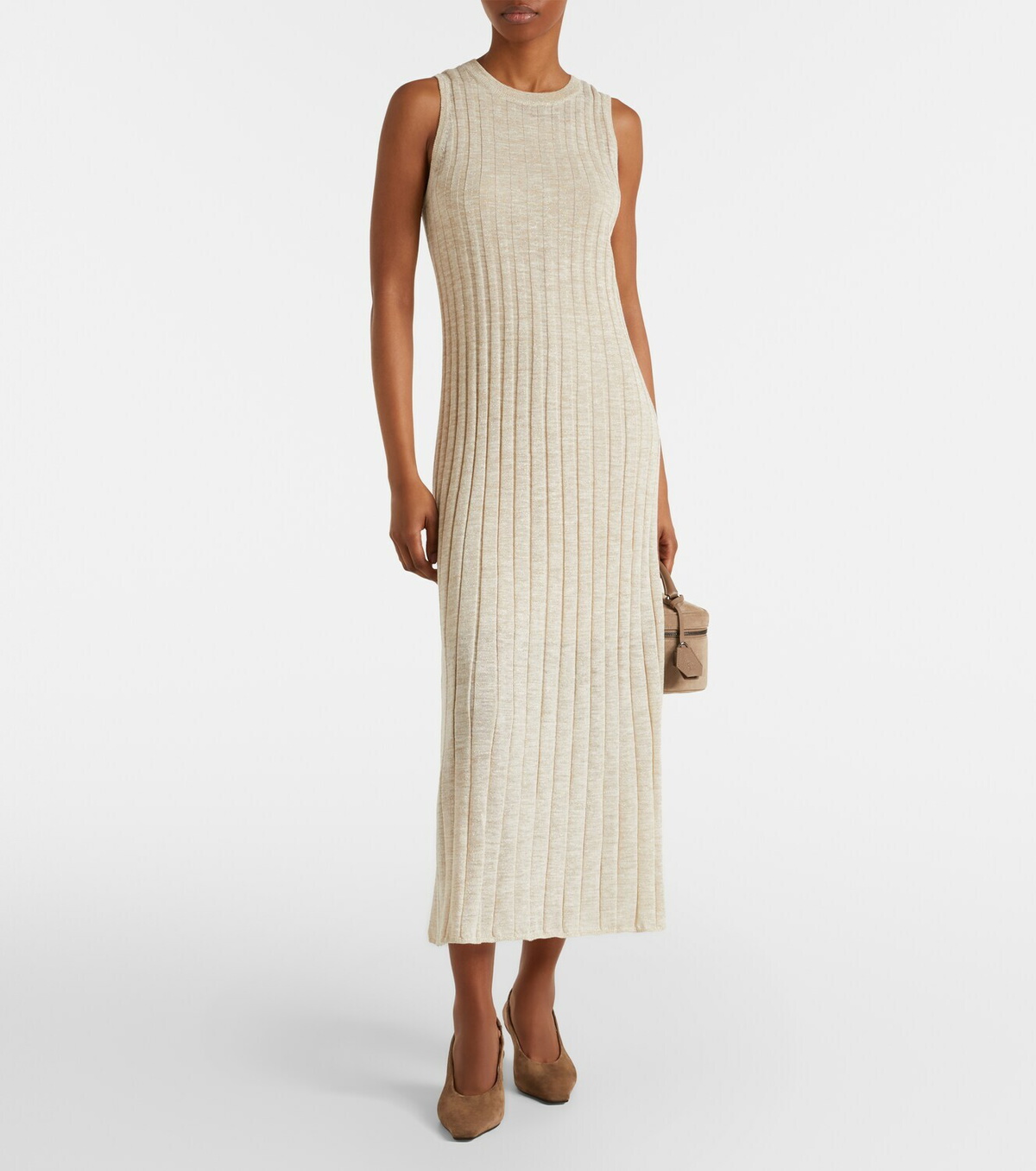 Brunello Cucinelli Ribbed-knit maxi dress