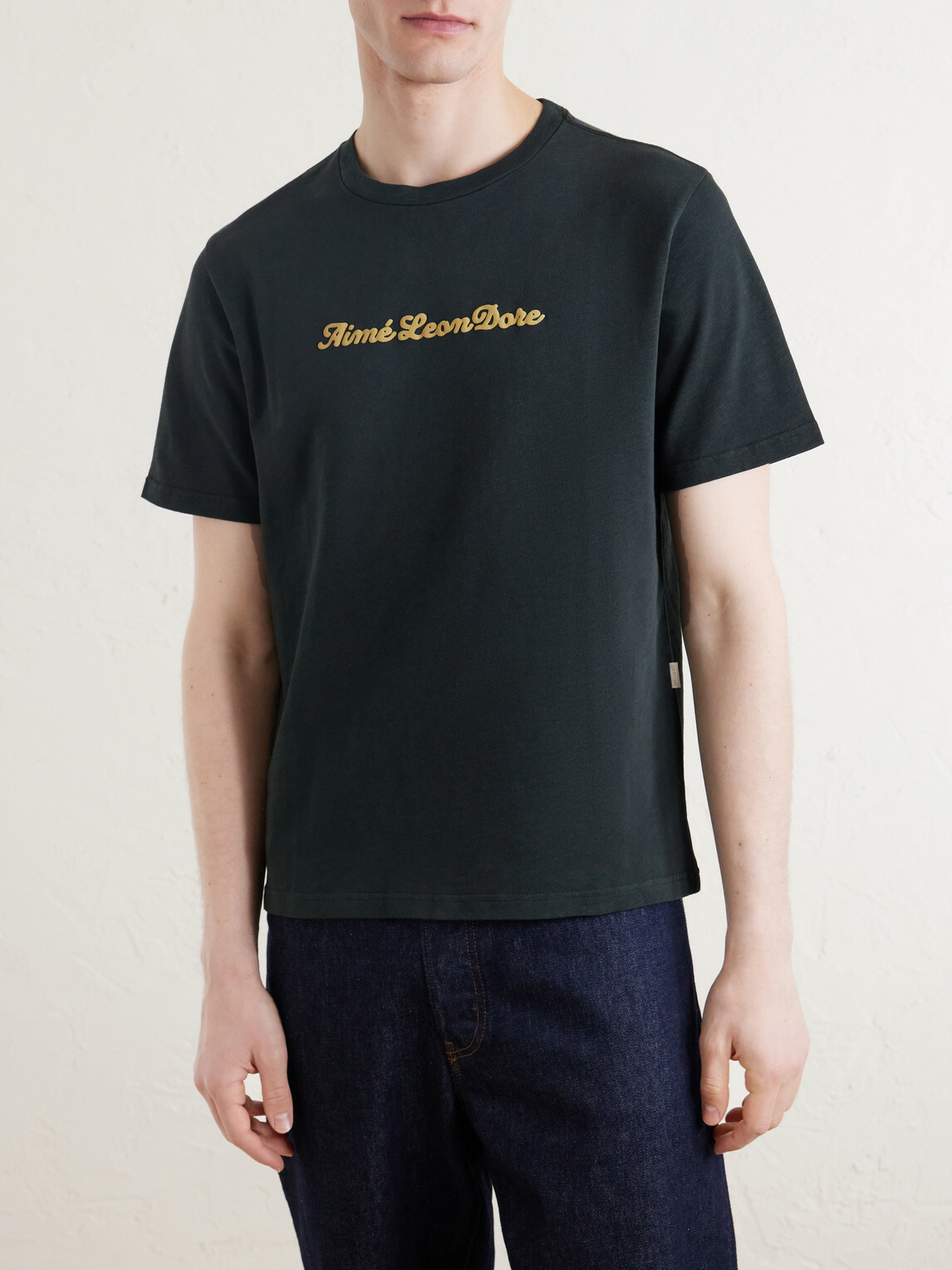Aimé Leon Dore - Logo-Print Cotton-Jersey T-Shirt - Black