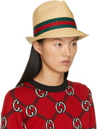 Gucci Beige Straw Fedora