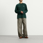 Acne Studios Men's Edden Small Venice Logo Long Sleeve T-Shirt in Dark Green