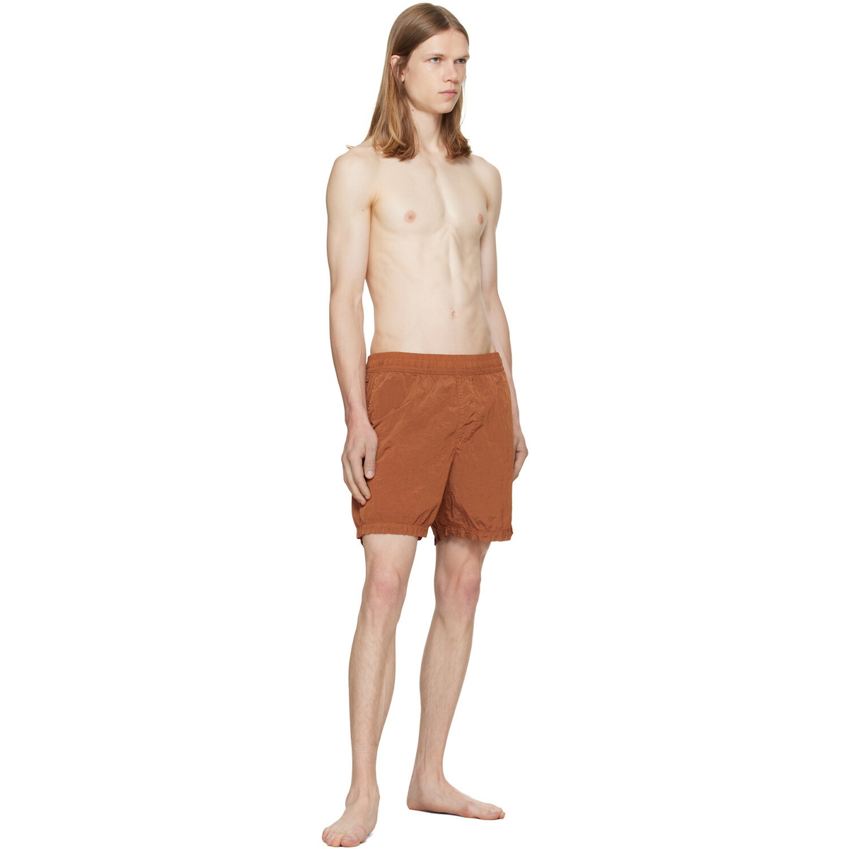 Stone Island Orange B100004 Nylon Metal Econyl Swim Shorts