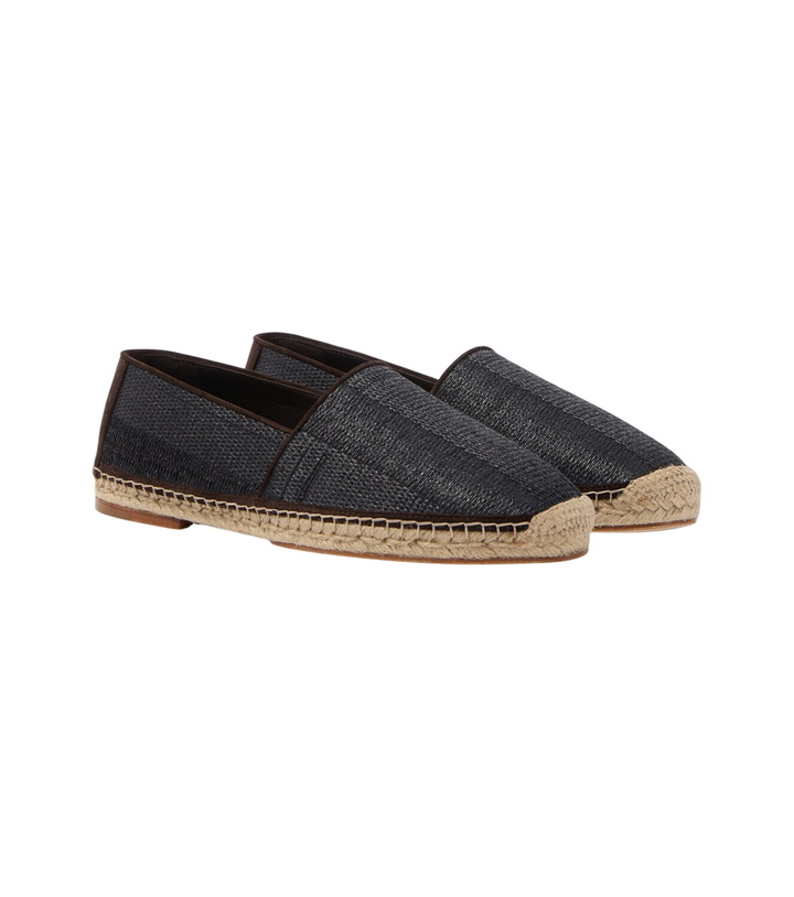 Photo: Brunello Cucinelli Suede-trimmed espadrilles