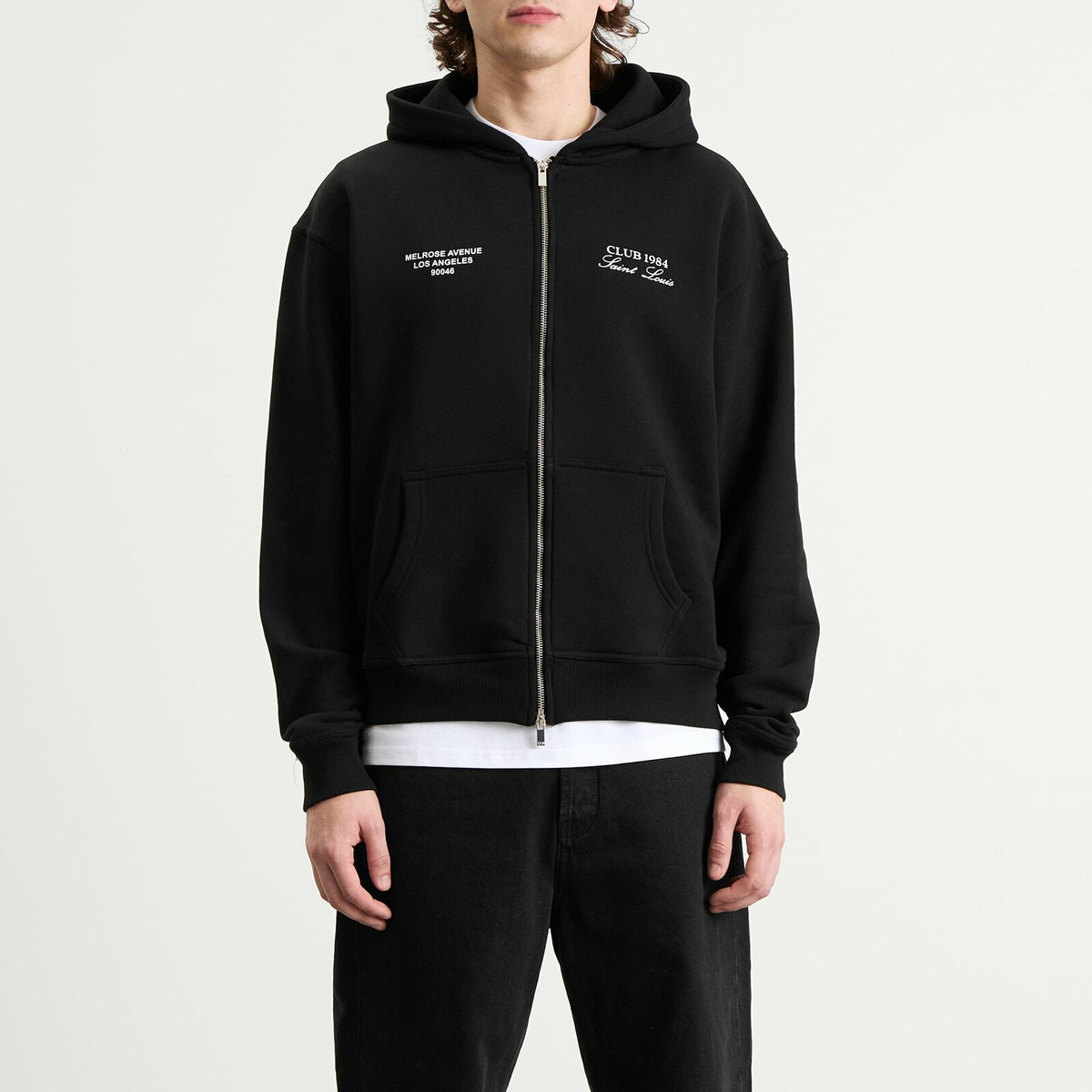 Club 1984 Men's Melrose Zip Hoodie in Black