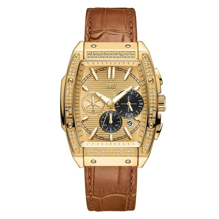 Photo: JBW Echelon Chronograph Quartz Gold Dial Mens Watch J6379F