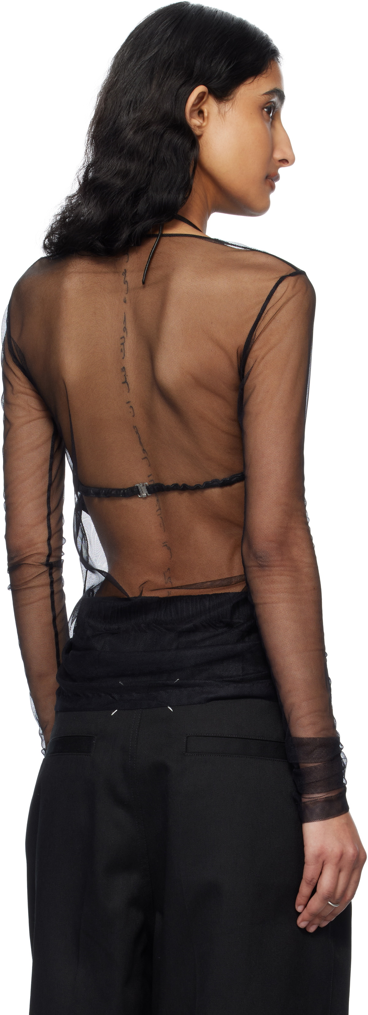 Ann Demeulemeester Black Fiene 'Sunset Bleeding' Long Sleeve T-shirt