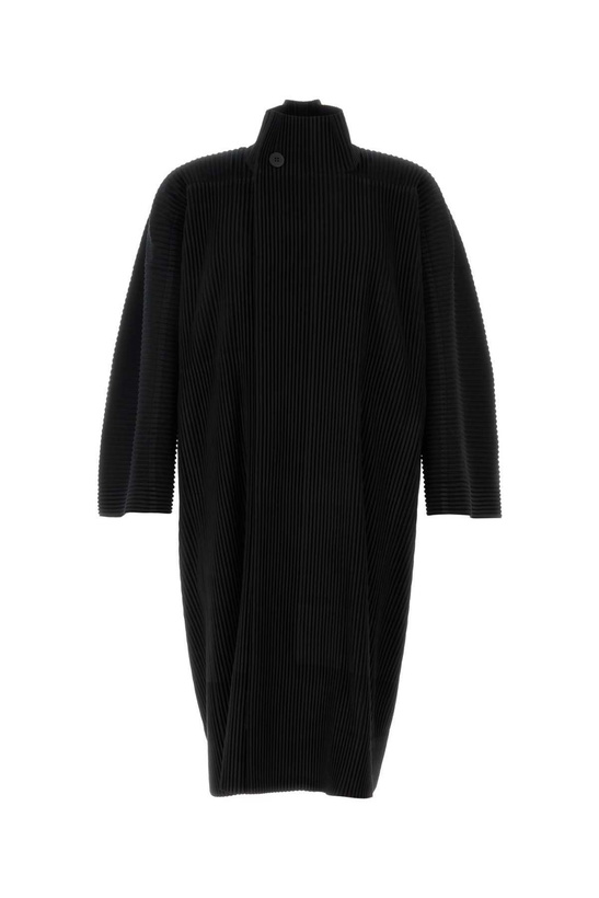 Photo: Homme Plissé Issey Miyake Black Polyester Coat