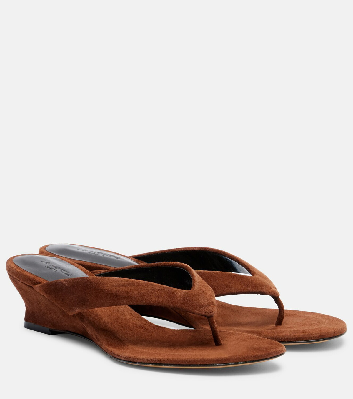 Le Monde Béryl Micro Wedge 40 suede thong sandals