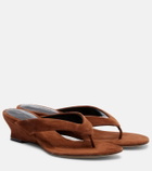 Le Monde Béryl Micro Wedge 40 suede thong sandals