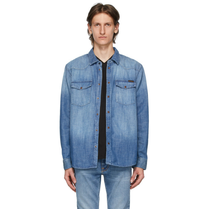 Photo: Nudie Jeans Blue Denim George Shirt