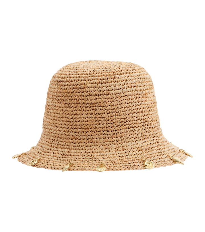 Photo: Oséree Embellished raffia bucket hat