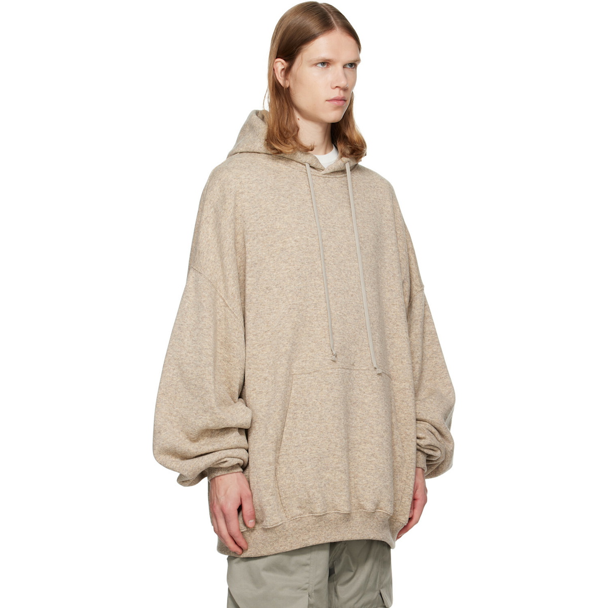 Rick Owens Beige Tower Hun Hoodie