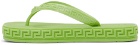 Versace Green Greca Sandals