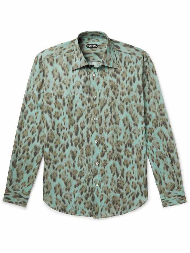 Photo: TOM FORD - Cheetah-Print Silk Shirt - Green