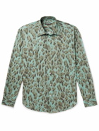 TOM FORD - Cheetah-Print Silk Shirt - Green