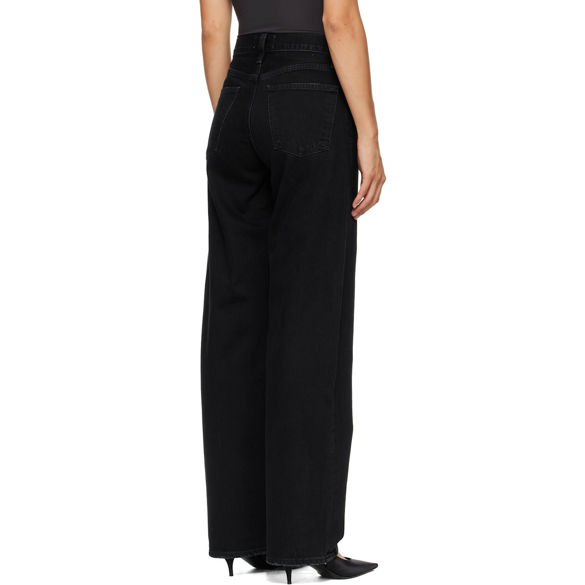 AGOLDE Black Arc Criss Cross Jeans