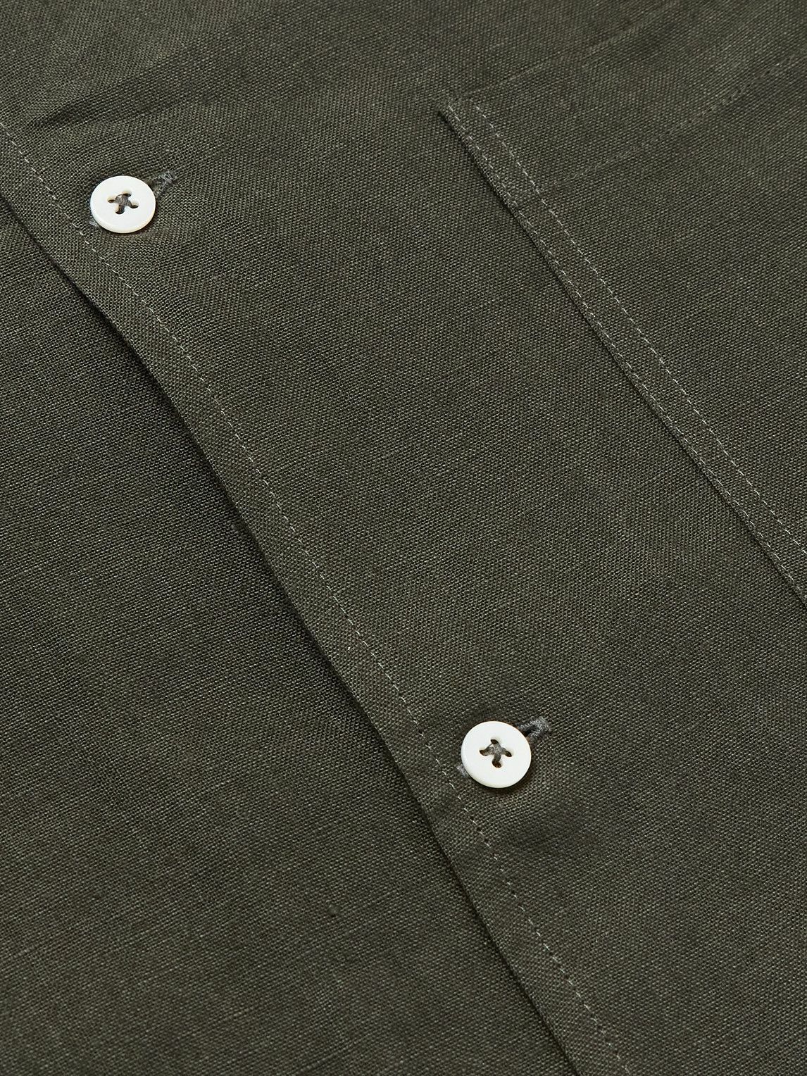 De Bonne Facture - Linen Shirt Jacket - Green De Bonne Facture