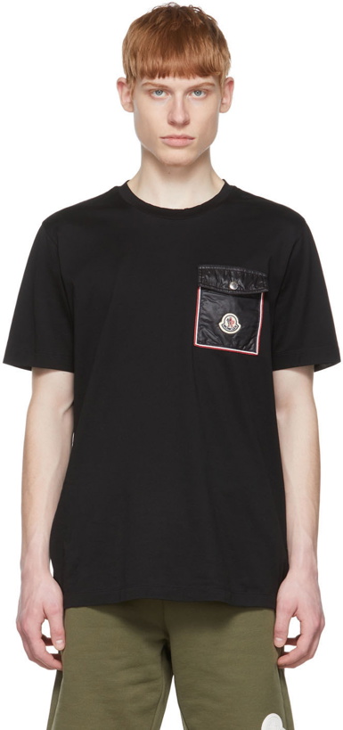 Photo: Moncler Black Cotton T-Shirt