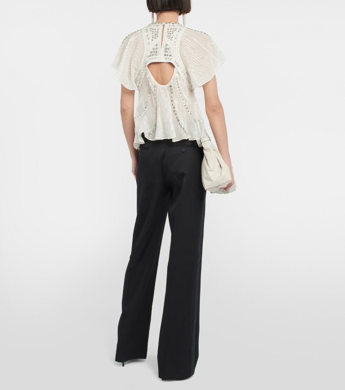 Isabel Marant Orna embroidered chiffon top