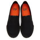 both Black Pop Tyres Slip-On Sneakers