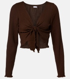Jade Swim Dania sheer crop top