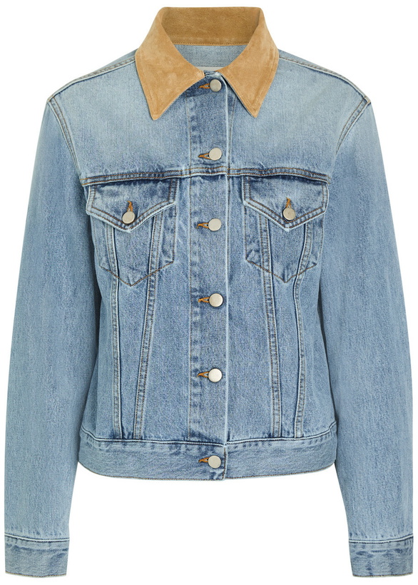 Photo: Rohe Suede Collar Denim Jacket Light Blue