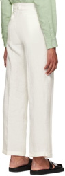 Lukhanyo Mdingi Off-White Linen Trousers