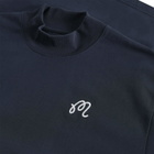 Malbon Men's Mare Mockneck T-Shirt in Navy