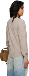Acne Studios Beige Fitted Yak Wool Sweater