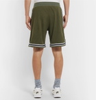 John Elliott - Contrast-Trimmed Cotton-Blend Corduroy Shorts - Men - Green