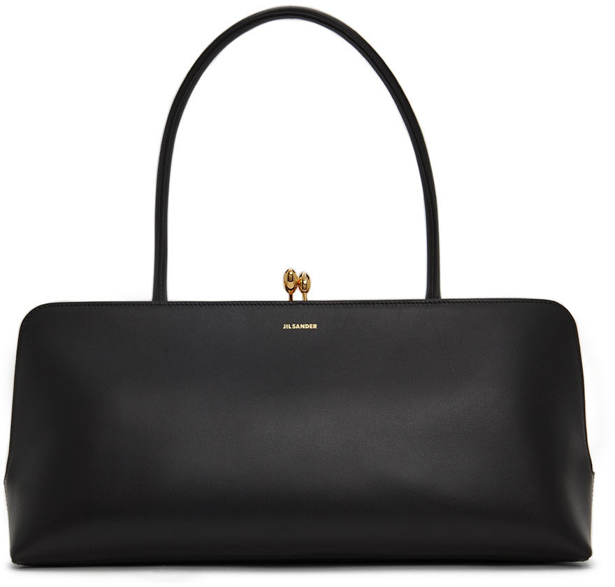 Jil Sander Black Medium Goji Frame Top Handle Bag Jil Sander