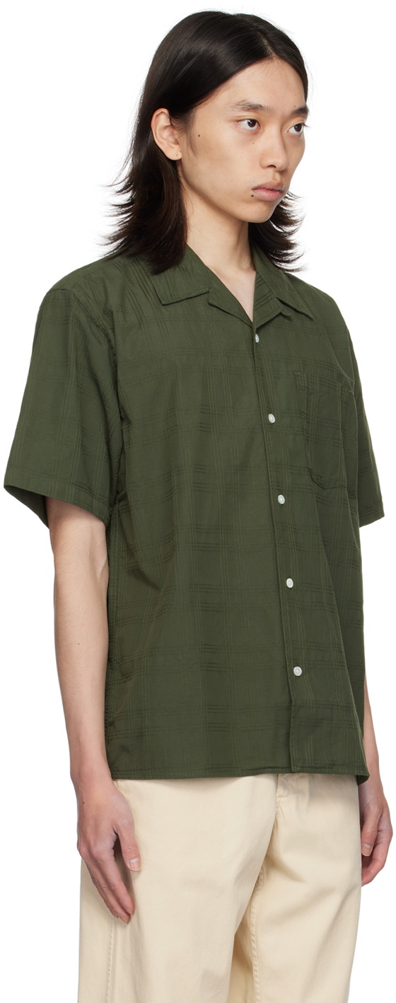 Norse Projects Carsten Cotton Tencel Shirt in Spruce Green
