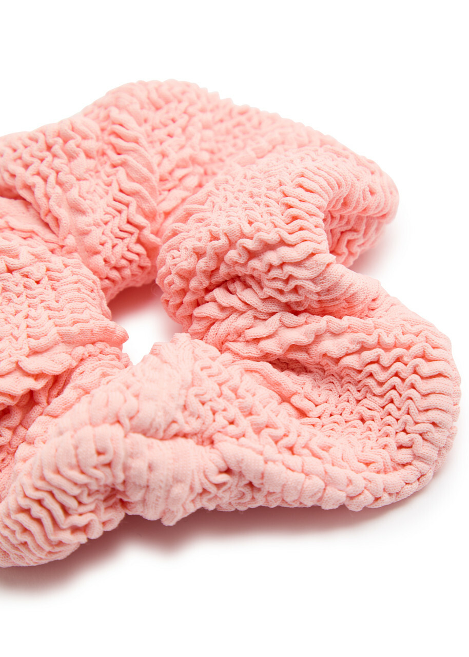 Hunza G Seersucker Scrunchie - Peach - One Size