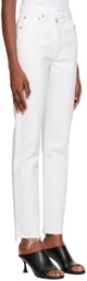 AGOLDE White Criss Cross Straight Jeans